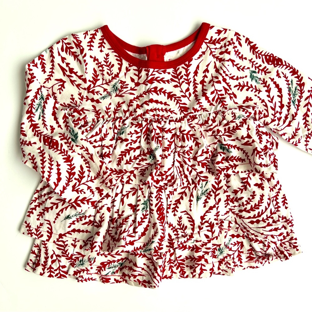 Burt’s Bees Baby Girl Christmas Top - 18 months